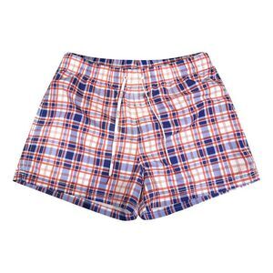 Replay Mens Checkered Swim Shorts / Red